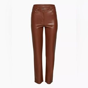 Aritzia Wilfred Melina pant in Cognac. Size 4